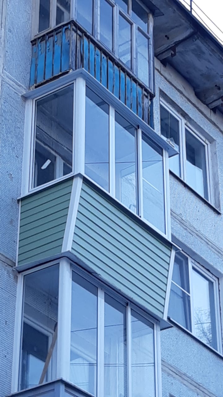 Остекление балкона раздвижными конструкциями Королев 1