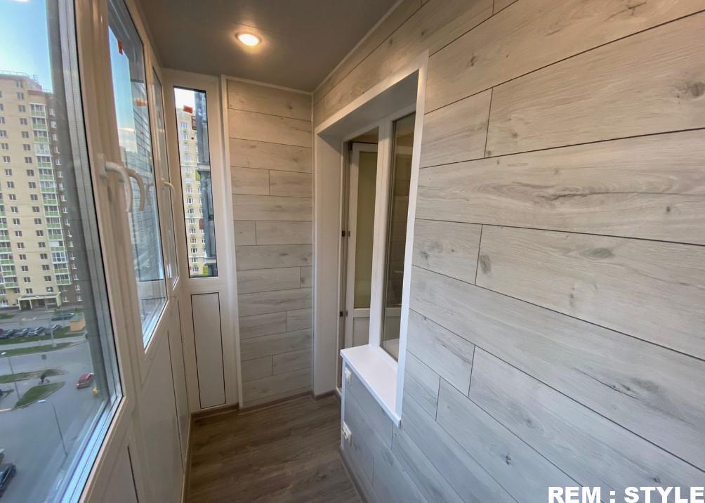 отделка балкона сосной мытищи